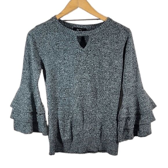 BCX, 3/4 Flutter Sleeve Key Hole Sweater-Size Small - Picture 1 of 8
